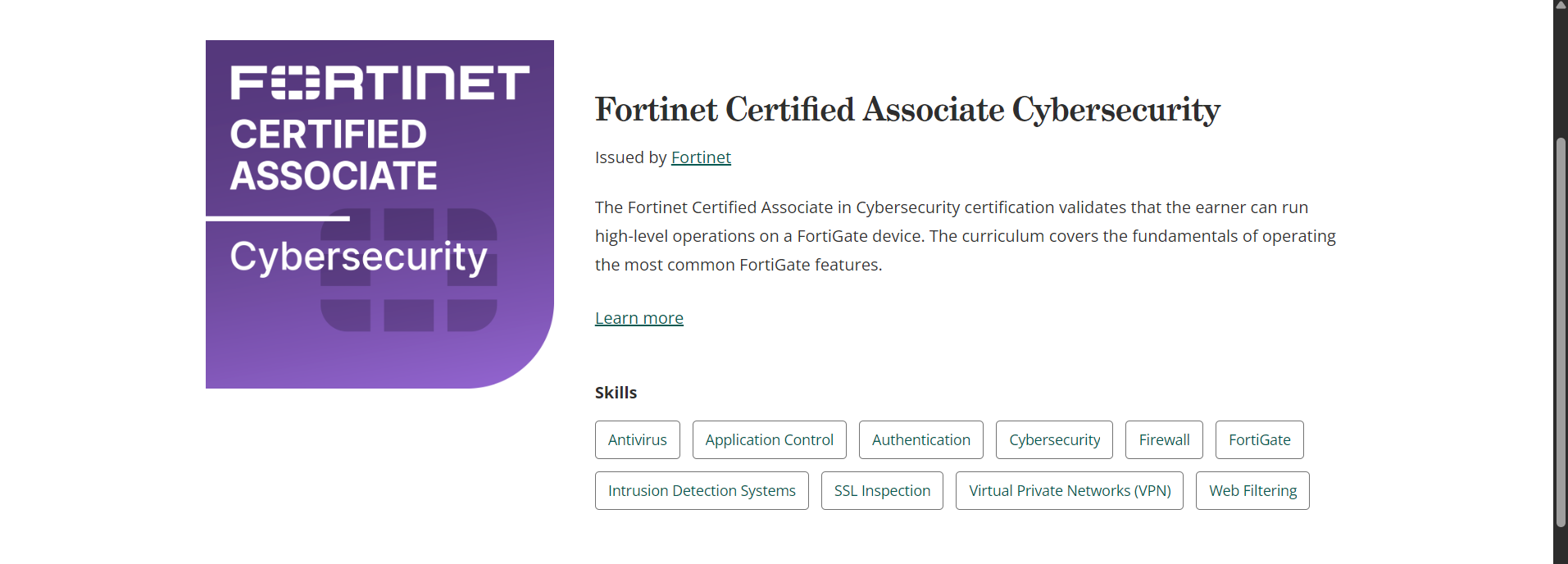 Fortinet Certified